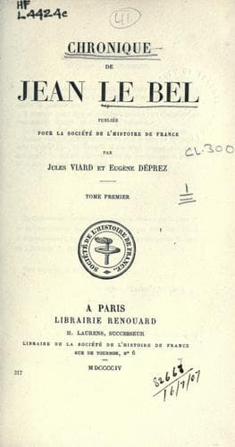 Chronique de Jean de Bel