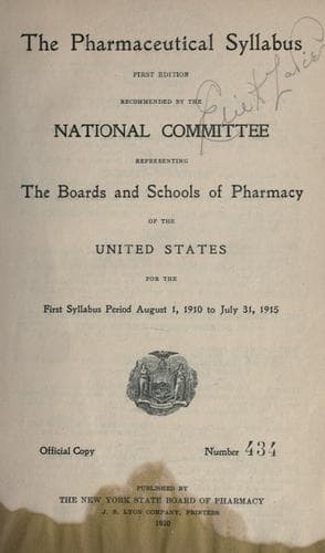 The pharmaceutical syllabus
