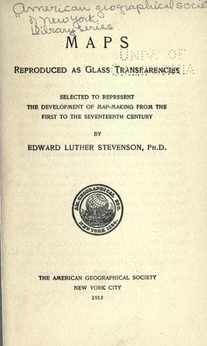 A description of early maps