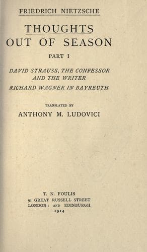 Cover image for Thoughts out of season