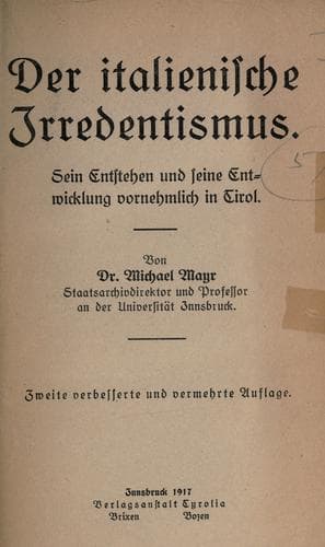 Der Italienische Irredentismus
