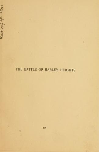 The battle of Harlem Heights