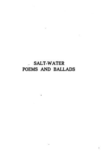 Cover image for Salt-water Poems and Ballads