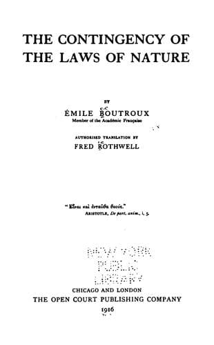 The contingency of the laws of nature