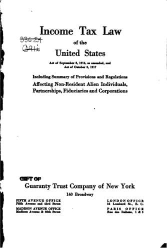 Income tax law of the United States