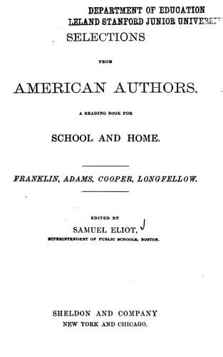 Selections from American authors