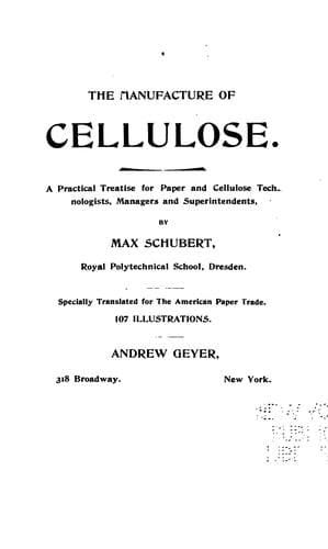 The manufacture of cellulose