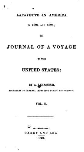 Lafayette en Amérique, en 1824 et 1825