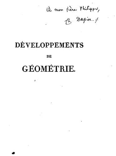 Développements de géométrie