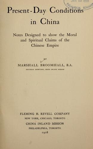 Present-day conditions in China