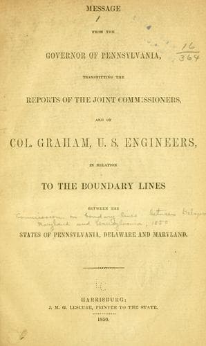 Message from the governor of Pennsylvania