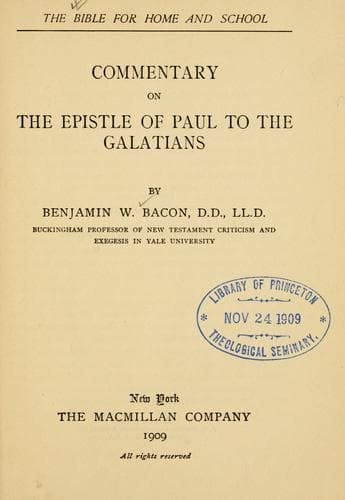 Commentary on the Epistle of Paul to the Galatians