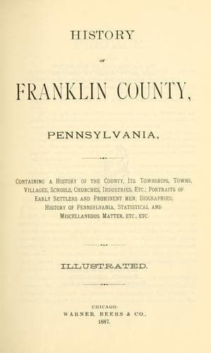 History of Franklin county, Pennsylvania