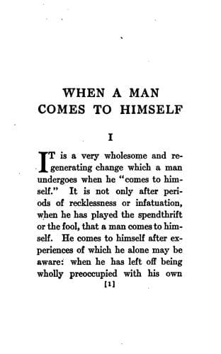 Cover image for When a Man Comes to Himself