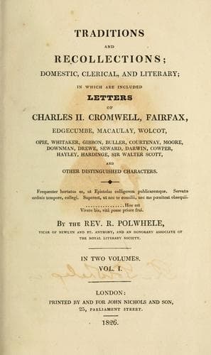 Traditions and recollections