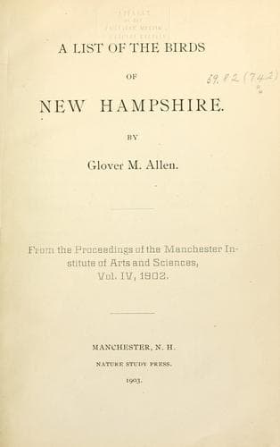 A list of the birds of New Hampshire