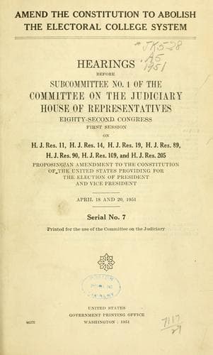 Amend the Constitution To Abolish the Electoral College System