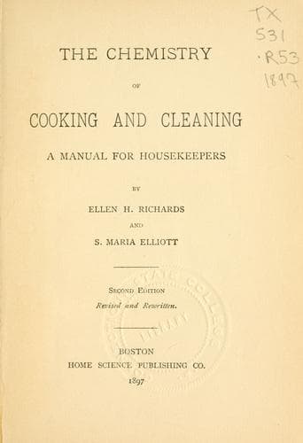 The chemistry of cooking and cleaning