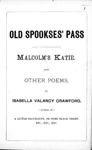 Cover image for " Old spookses' pass"