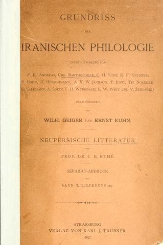 Grundriss der iranischen Philologie