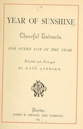 A year of sunshine