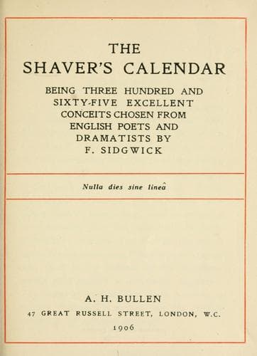 The shaver's calendar