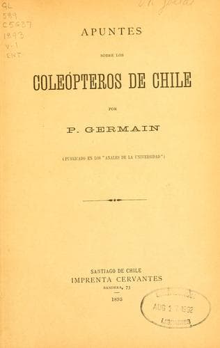 Apuntes entomolójicos