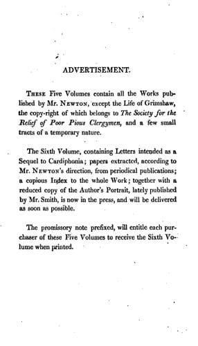 The works of the rev. John Newton: Late Rector of the United Parishes of St. Mary Woolnoth & St ..
