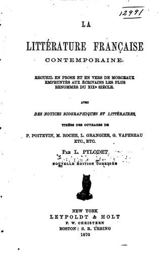 La littérature française contemporaine