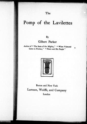 Cover image for The pomp of the Lavilettes
