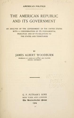 American politics : The American republic and its government
