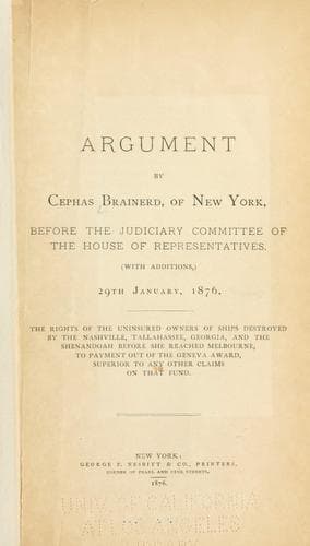 Argument by Cephas Brainerd ..