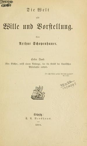 Cover image for Arthur Schopenhauer's Sämmtliche Werke