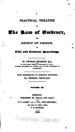 A practical treatise on the law of evidence