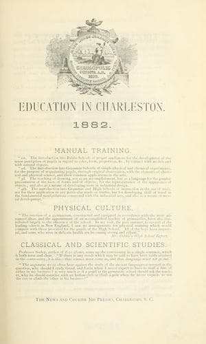 Education in Charleston 1882