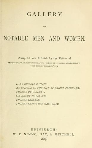 Gallery of notable men and women