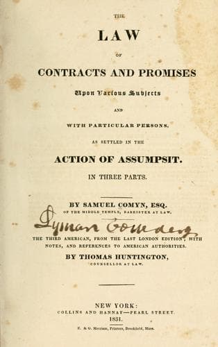 The law of contracts and promises
