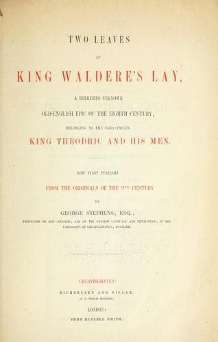 Two leaves of King Waldere's lay