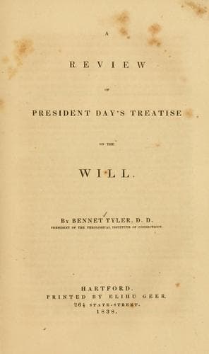 A review of President Day's Treatise on the will