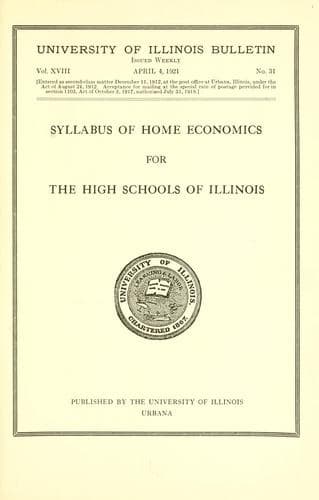 Syllabus of home economics for the high schools of Illinois
