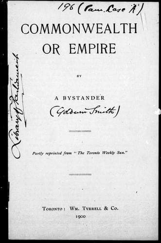 Cover image for Commonwealth or empire