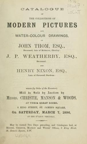 Catalogue of the collection of modern pictures and water-colour drawings