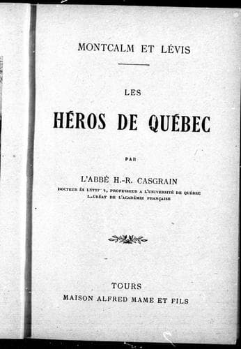 Cover image for Montcalm et Lévis