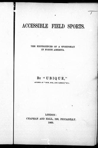 Cover image for Accessible field sports