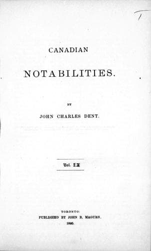 Cover image for Canadian notabilities