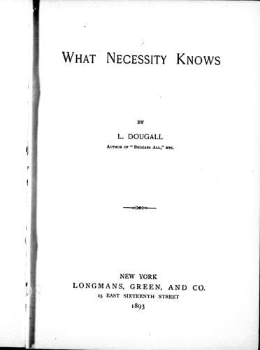Cover image for What necessity knows
