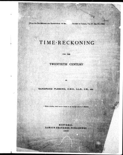 Cover image for Time-reckoning for the twentieth century