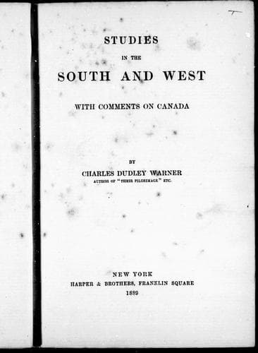 Cover image for Studies in the south and west