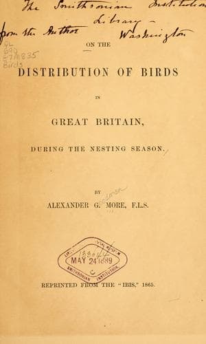 On the distribution of birds in Great Britain, during the nesting season