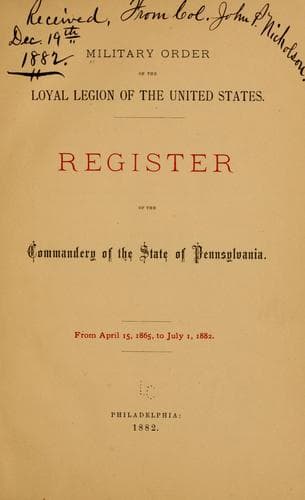 Register ... From April 15, 1865, to July 1, 1882